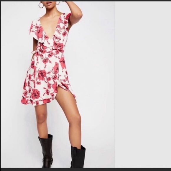 NWT FP French Quarter Print Wrap mini Dress - Picture 7 of 15